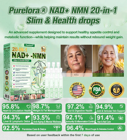 🔥 Nowość ~ Certyfikowany przez FDA 👨‍🔬 Krople 20-w-1 Slim & Healthy 💧 Raz dziennie, widoczne rezultaty w 7 dni  ✅ Wspiera otyłość, zdrowie układu sercowo-naczyniowego, cukrzycę, bezdech senny, zdrowie jelit, problemy ze stawami, a także ujędrnianie skóry